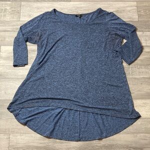Premise Heathered Navy Blue Long-Sleeve Tunic